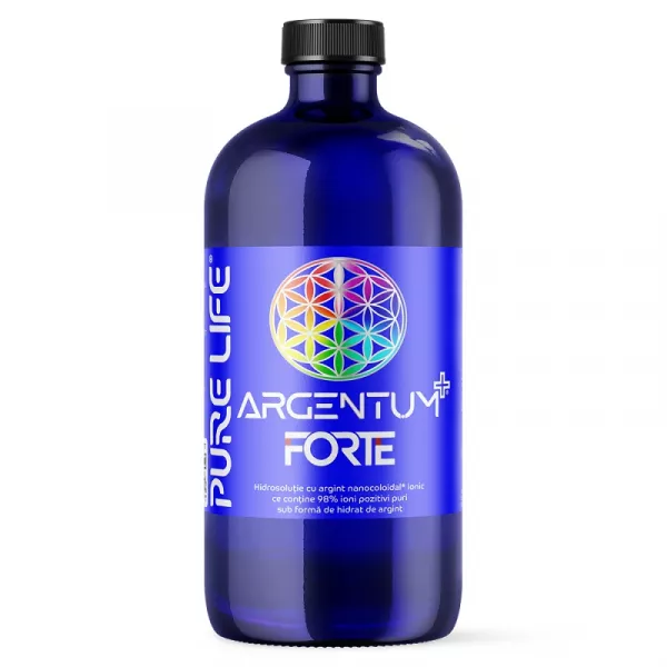 Adulți - ﻿ARGENTUM+® FORTE 25ppm 480 ml cu măsură gradată, edera.ro