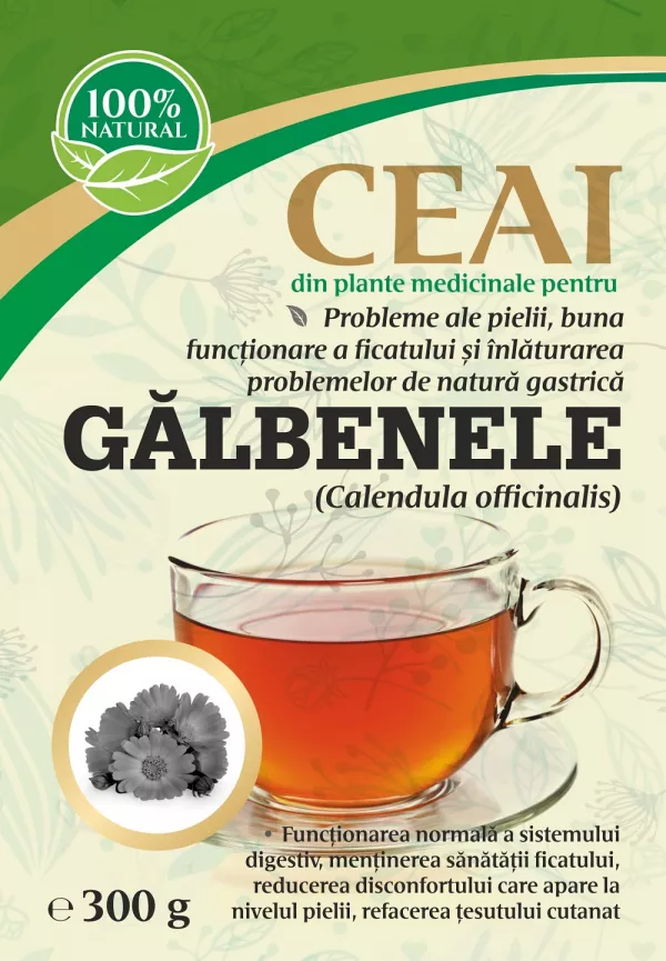 Ceaiuri Simple - Ceai de Gălbenele (Calendula officinalis) 300 gr., edera.ro