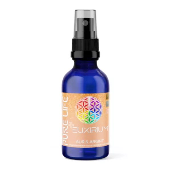 Mixuri nanocoloidale - ELIXIRIUM™ Aur şi Argint 35ppm 60 ml cu pulverizator, edera.ro