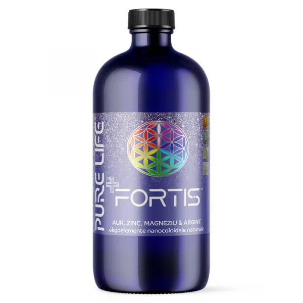 Hipertensiune - ﻿FORTIS™ Aur, Zinc, Magneziu şi Argint 35ppm 480 ml cu măsură gradată, edera.ro