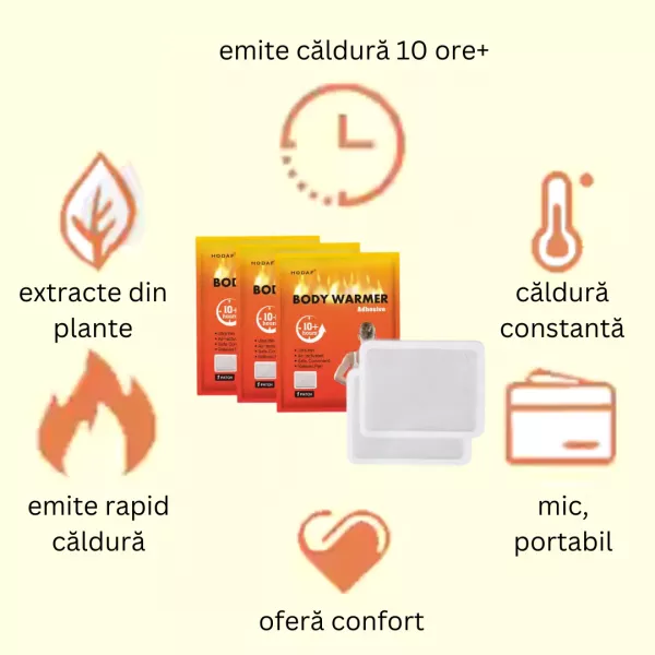 Plasture cald 10*13 cm Set 5 bucăți 