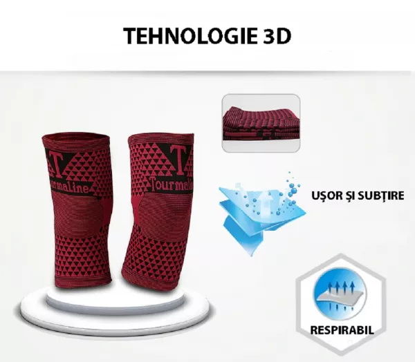 Suport pentru genunchi din fibră magnetică