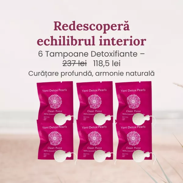 Tampon Intim Detoxifiant – 6 bucăți