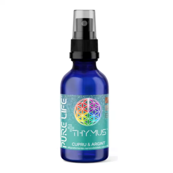Mixuri nanocoloidale - THYMUS™ Cupru şi Argint 35ppm 60 ml cu pulverizator, edera.ro