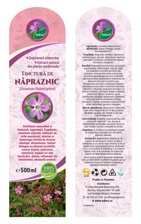 Tinctură de Năpraznic 500 ml