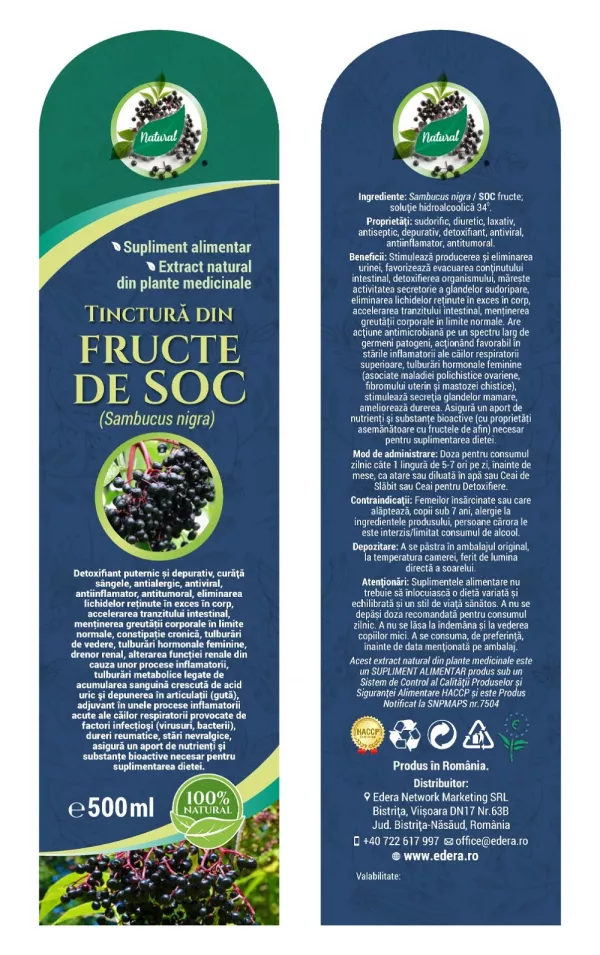 Tinctură din Soc 500 ml