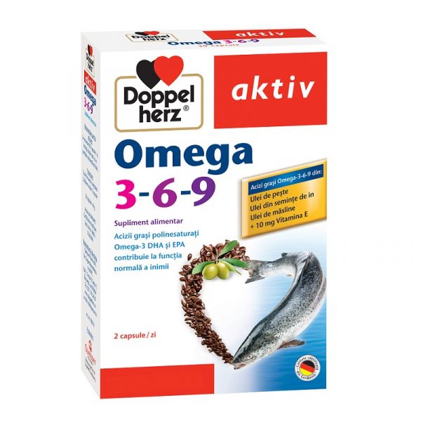 Omega 369 + vitamina E, 30 capsule, Doppelherz Farmacia