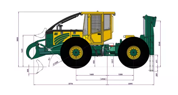 Tractor articulat forestier-Skidder HSM 904S