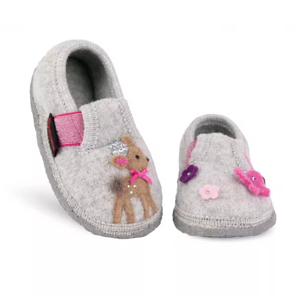 Papuci De Casa Din Lana Model Taching Gri Deschis 26 9009553973770.html