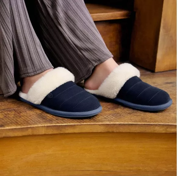 Papuci Gallin Din Piele Si Blana Naturala Bleumarin 36 9009953002971.html