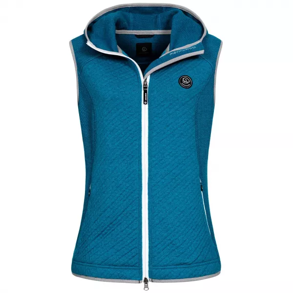 Vesta Sport Cu Gluga Din Lana Merinos Turcoaz 42 9009553953468.html