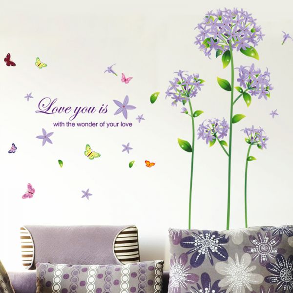 Sticker Perete Flori De Liliac 17335 Sticky Art