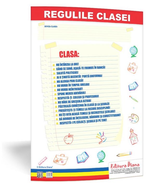 Regulile Clasei Planșă 50x70 Proiecte Tematice