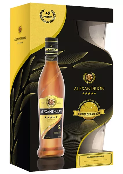 Alexandrion 5* 37.5% 0.7L+2 Pahar