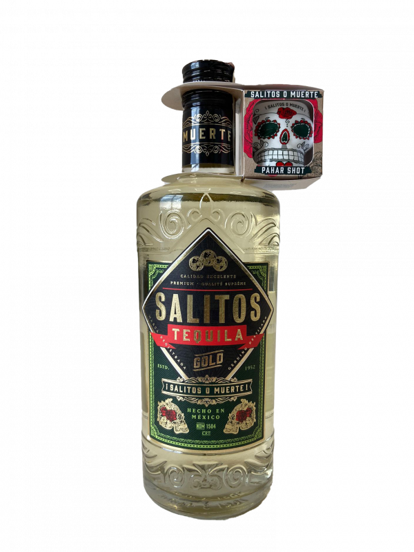 TEQUILA SALITOS TEQUILA GOLD + PAHAR SHOT 70 CL 38 MF.0057...