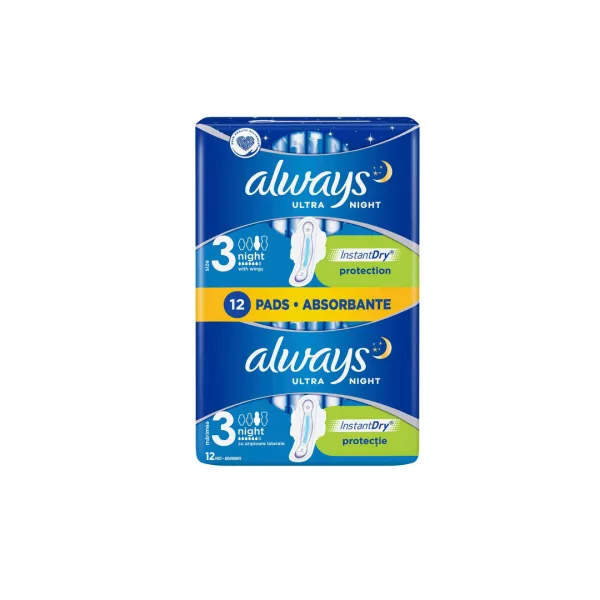 Absorbante Always, Ultra Night, Marimea 3, 12 bucati