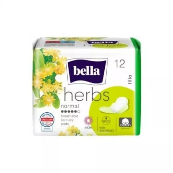 Absorbante Bella Herbs Floare de tei, 12 bucati