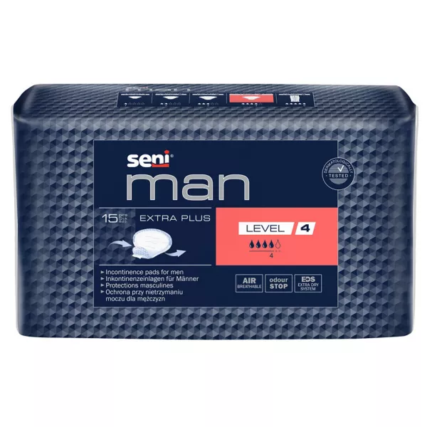 Absorbante urologice Man Extra Plus, Level 4, 15 bucati, Seni