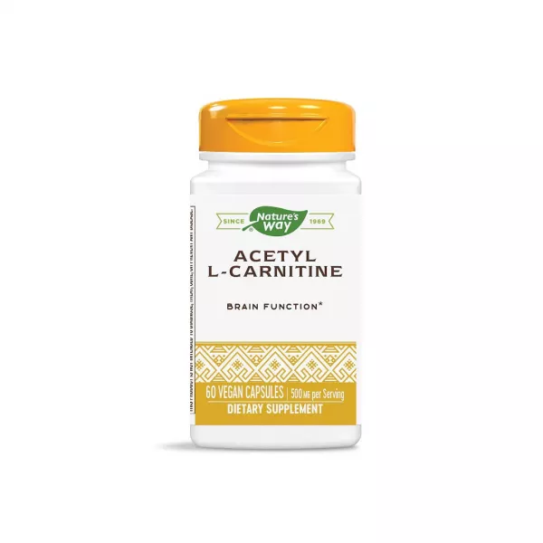 Acetyl L-Carnitine 500mg Natures Way, 60 capsule, Secom