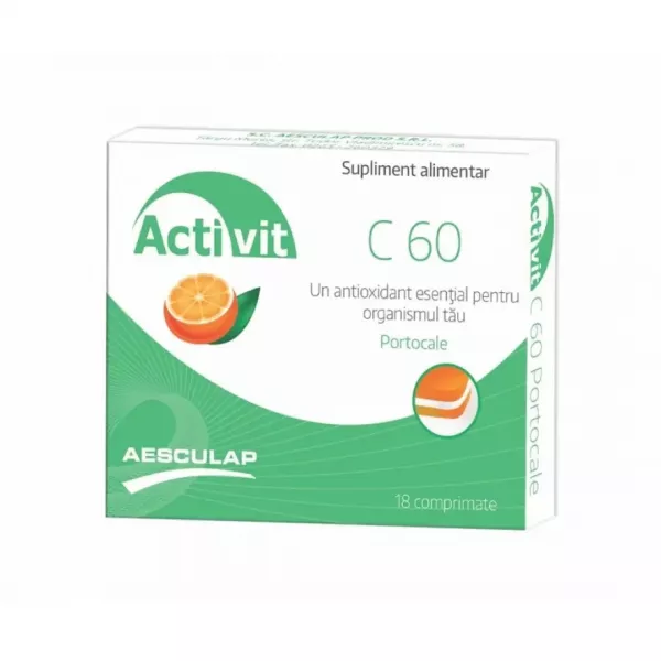 Activ C 60 mg, portocale, 18 coprimate, Eurofarmaco