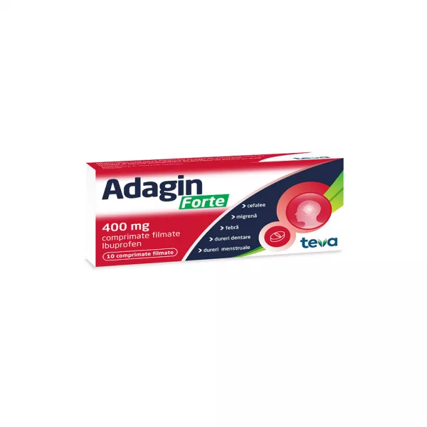 Adagin forte, 400 mg, 10 comprimate filmate, Teva