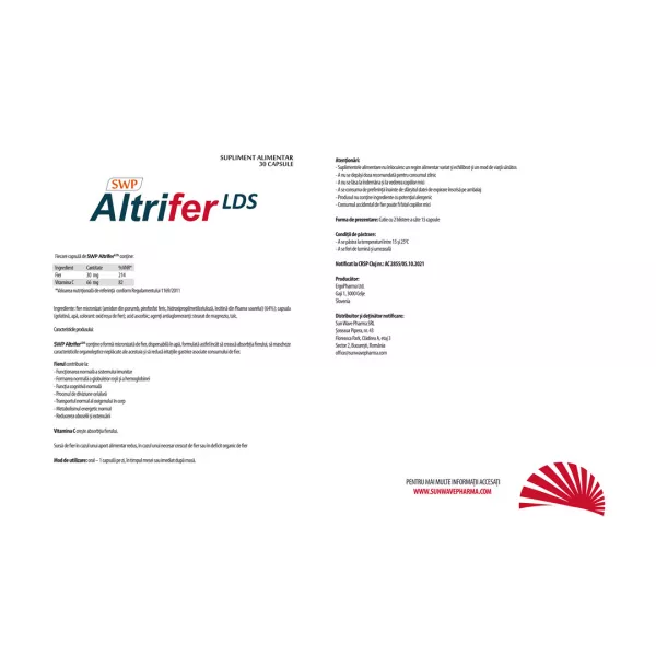 Altrifer LDS, 30 capsule, Sun Wave Pharma