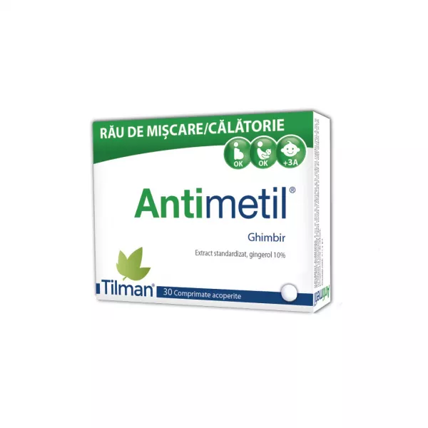 Antimetil, 30 comprimate, Tilman