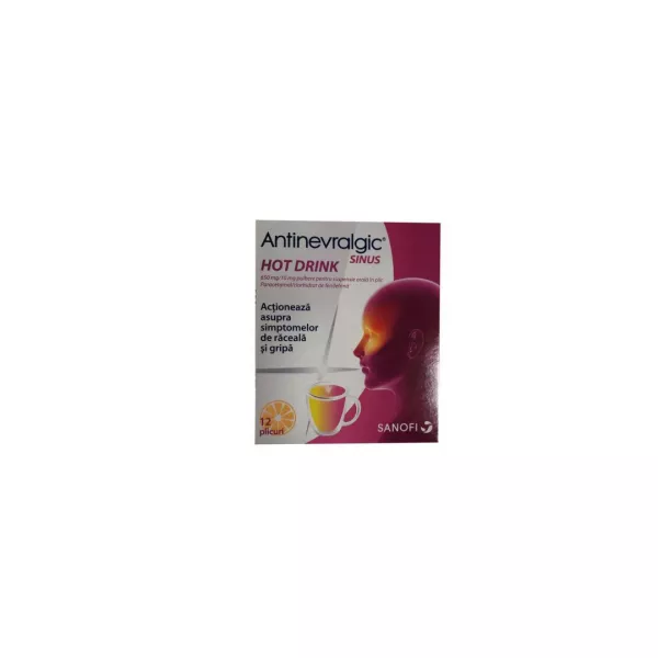 Antinevralgic Sinus Hot Drink, 12 plicuri, Sanofi