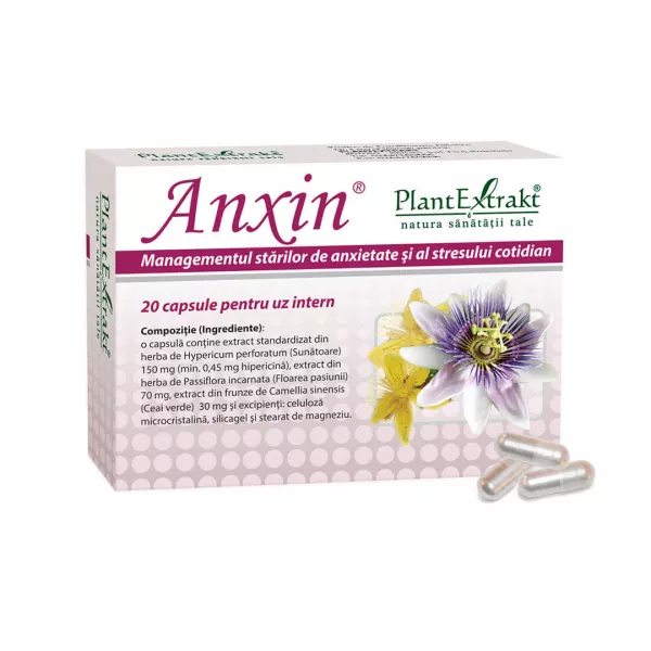 Anxin, 20 capsule, Plant Extrakt