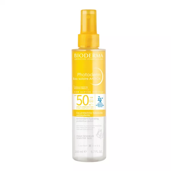 Apa cu protectie solara SPF 50 pentru piele sensibila Photoderm Anti-Ox, 200 ml, Bioderma