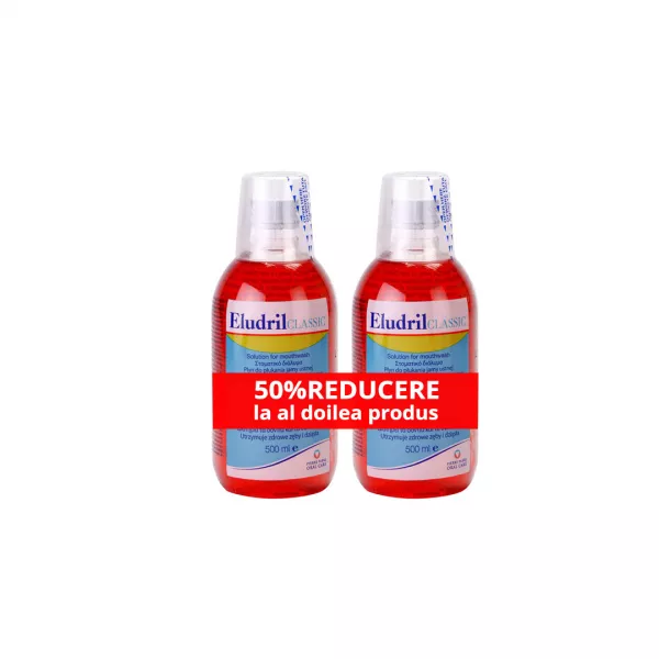 Apa de gura, 500 ml, 1+1 (-50% reducere la al 2-lea), Eludril