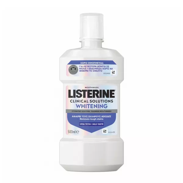 Apa de Gura Clinical Solutions Whitening Zero Alcool, 500 ml, Listerine