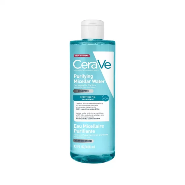 Apa micelara purifianta pentru ten normal si gras, 400 ml, CeraVe