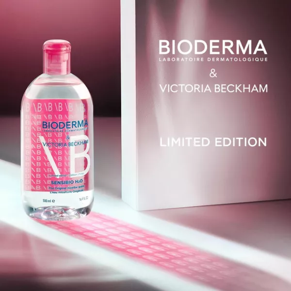 Apa micelara pentru ten sensibil editie limitata Victoria Beckham Sensibio H20, 500 ml, Bioderma