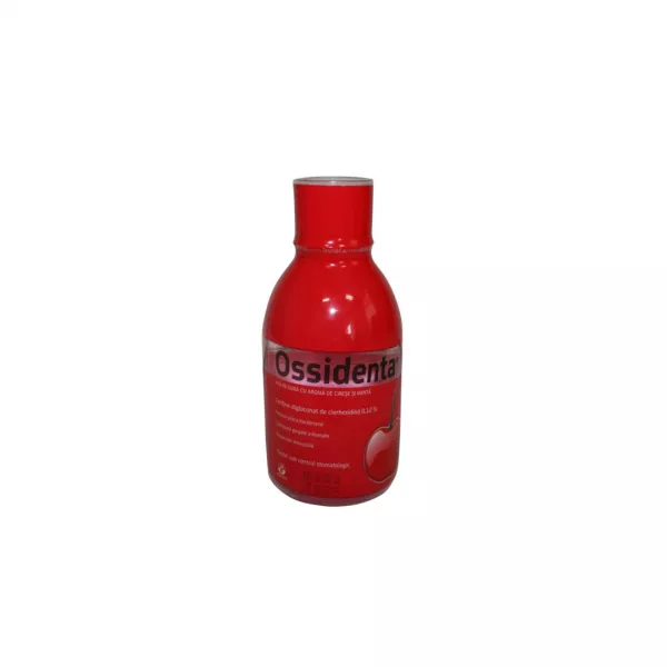 Apa de gura cu aroma de cirese si menta Ossidenta, 250 ml, Biofarm