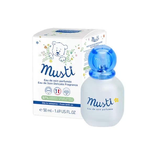 Apa de ingrijire delicat parfumata Musti, 50 ml, Mustela