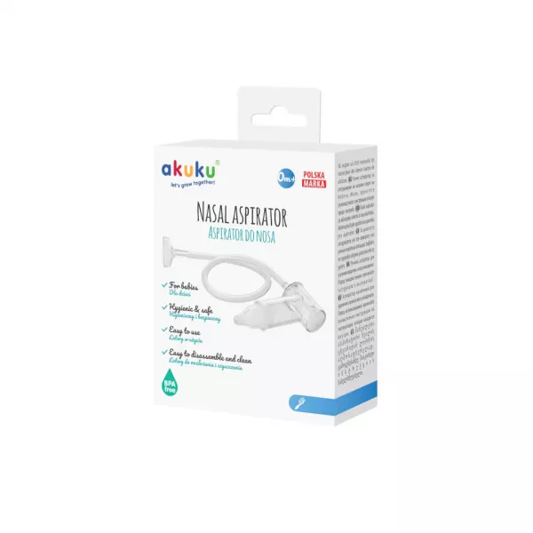 Aspirator nazal cu varf de silicon pentru bebelusi, A0036, 0+ luni, Akuku