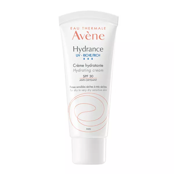 Crema hidratanta pentru ten uscat si foarte uscat SPF 30 Hydrance Riche UV, 40 ml, Avene