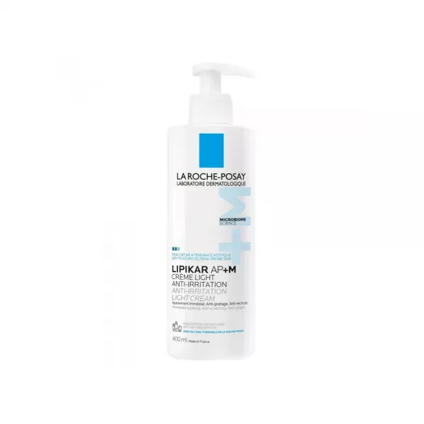 Crema triplu reparatoare cu textura lejera Lipikar Light AP+M, 400 ml, La Roche Posay