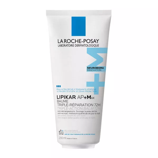 Balsam triplu reparator Lipikar Baume AP+Max, 200 ml, La Roche Posay