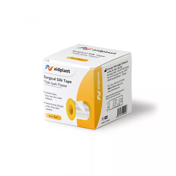 Banda adeziva pe suport de matase 5 m x 5 cm, 1 buc/cutie, Aidplast