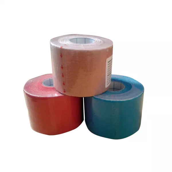 Banda kinesiologica kinesio tape, albastru, 5cm x 5m, Vital Logistic