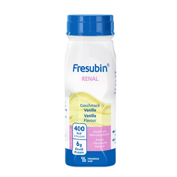Bautura cu aroma de vanilie Fresubin Renal, 4 x 200 ml, Fresenius Kabi