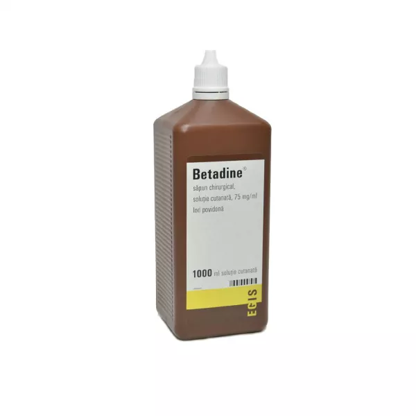 Betadine solutie externa 10%, 1000 ml, Egis