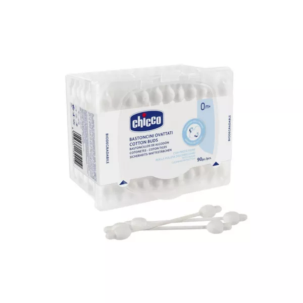 Betisoare vata cu protectie, 10441, 90 bucati, Chicco