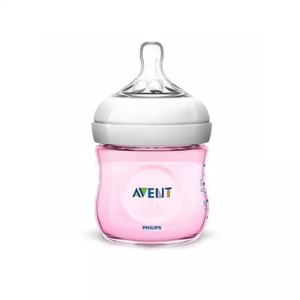 Biberon Natural Ultra Soft, Roz, 125 ml, SCF031/17, Philips Avent