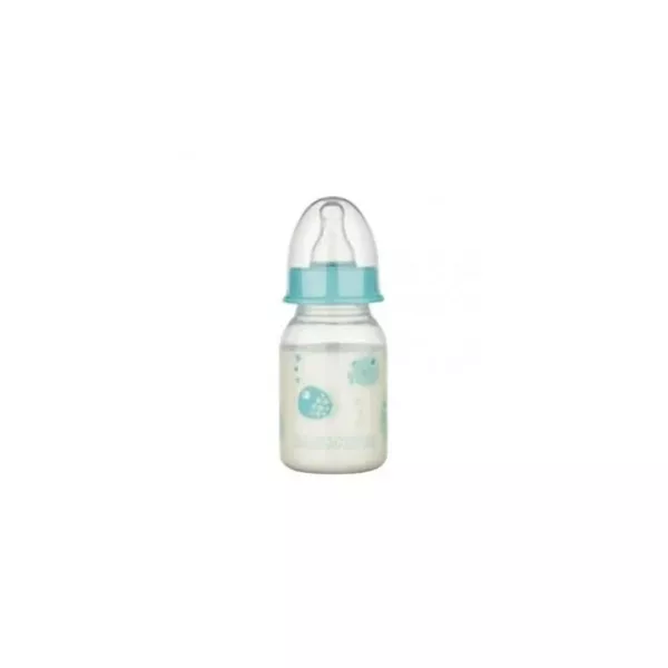 Biberon PP cu tetina rotunda si decor cu animalute 46010, 120ml, Baby Nova