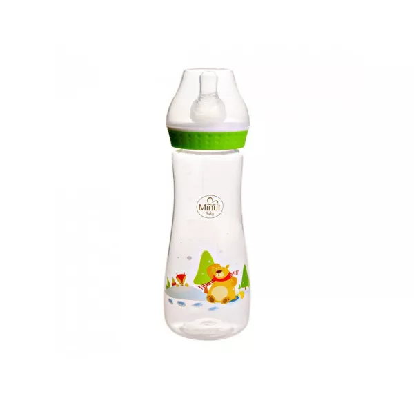 Biberon "Ursul pacalit de vulpe" 7529/19, Minut Baby 3+, 250 ml