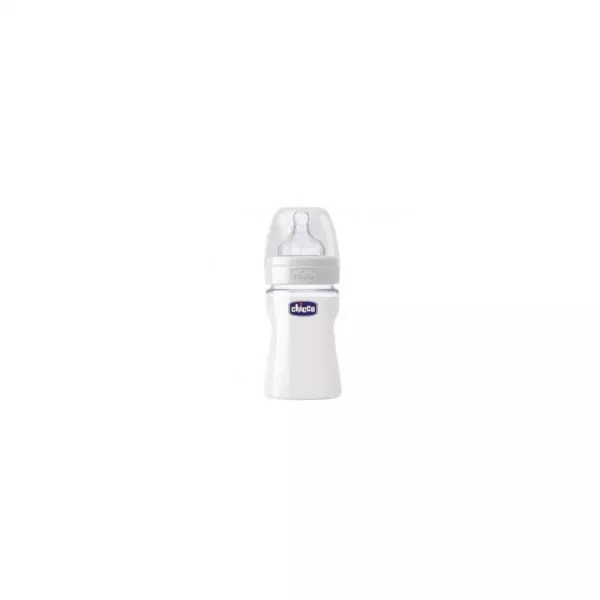Biberon sticla, cu tetina de silicon, +0 luni, 150 ml, 20711 Chicco