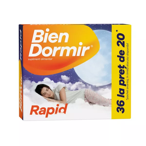 Bien Dormir Rapid, 36 capsule la pret de 20, Fiterman Pharma